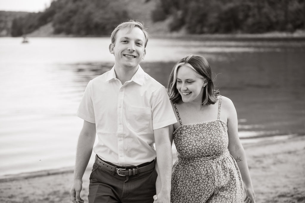 Engagement session with dog at Devil’s Lake1