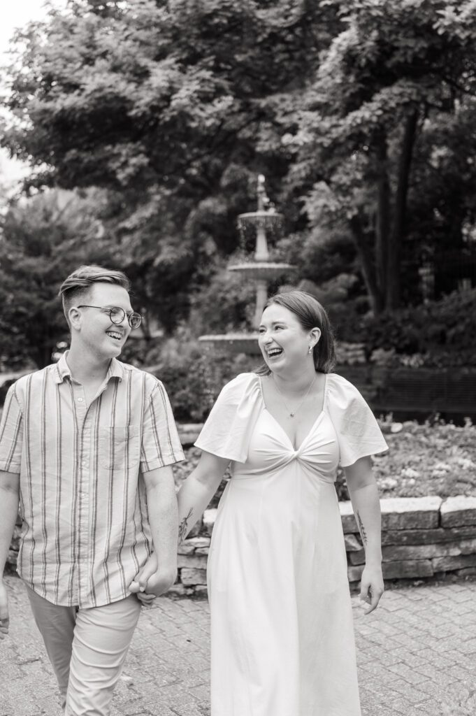 Engagement photos at Period Garden Park Madison WI”