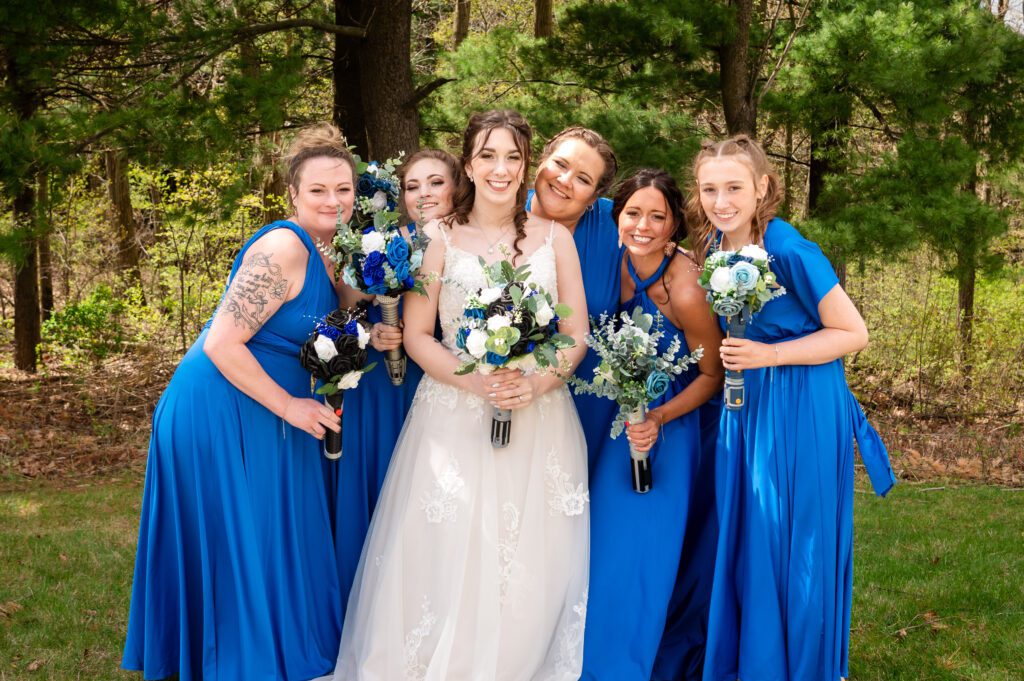 Rustic outdoor wedding ceremony at Deerfield Rod and Gun Club